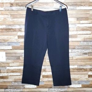 Banana Republic Navy Jacquard Print Capri Pants